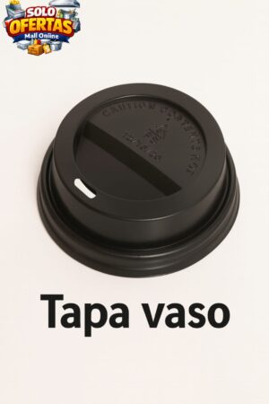 tapa 10 oz Tapa Negra para Vaso polipapel 10 oz
