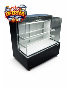 WhatsApp Image 2026-02-19 at 5.40.40 PM con logo Vitrina Panoramica "GLASS" 1,5 mts int. Acero Inoxidable