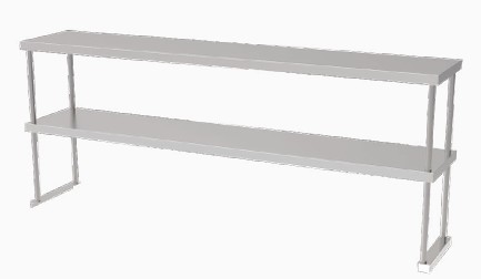 Plateo Doble acero inoxidable 90x30 cms