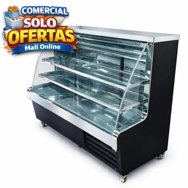 Vitrina vidrio curvo 2,0 mts